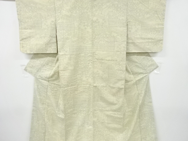 JAPANESE KIMONO / ANTIQUE KIMONO / SILK / TOKAMACHI TSUMUGI / WOVEN FLOWER